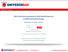 Tablet Screenshot of ead.universo.edu.br
